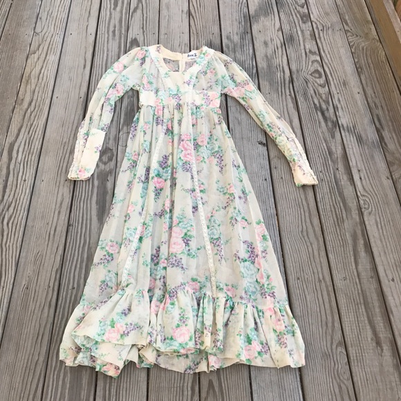 Vintage Dresses & Skirts - 70’s vintage boho prairie maxi festival dress